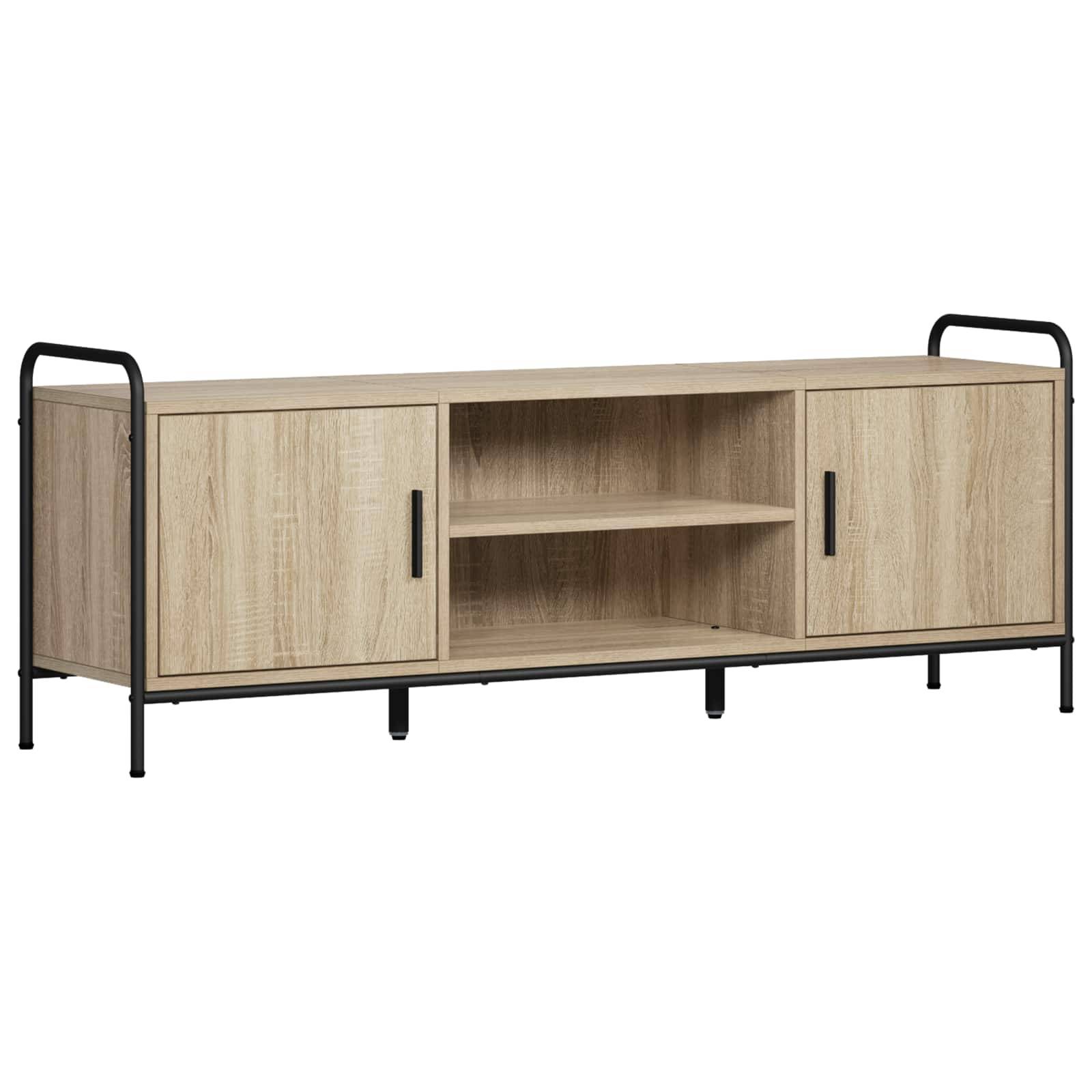 vidaXL TV-skåp 133 x 33 x 50 cm Sonoma-ek Konstruerat trä