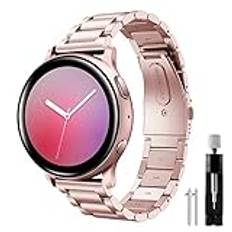 Syxinn armband för Galaxy Watch 4/4 Classic 42 mm 46 mm/Watch 5/Watch 6/Galaxy Watch Active/Active 2 40 mm 44 mm armband, 20 mm rostfritt stål metallarmband för Samsung Watch 3 41 mm/Gear S2 Classic