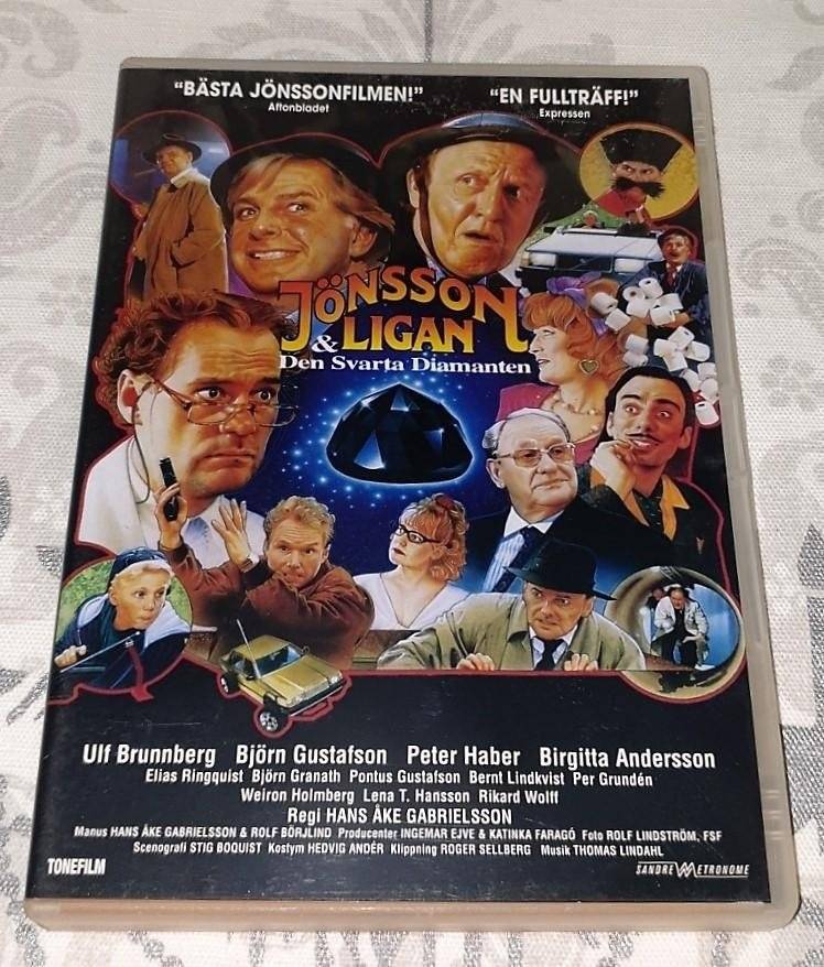 Jönssonligan & den svarta diamanten (1992) *OOP utgången film* DVD Peter Haber