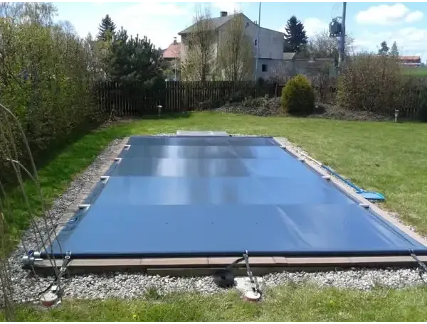 Rolltop pooltäckning för 3×6 POOL inkl handenhet