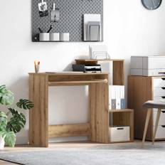 vidaXL Bord med hylla Artisan Ek 106 x 40 x 88,5 cm Konstruerat trä