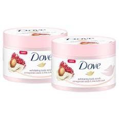 Dove exfolierande kroppsskrubb med granatäpplefrön och sheasmör doft 225 ml (förpackning med 2)