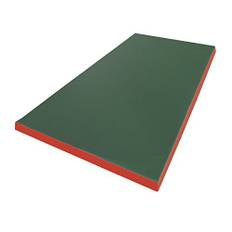 NiroSport gymnastik matta 200 x 100 x 8 cm grön/röd mjuk golvmatta fitnessmatta sportmatta träningsmatta golvmatta skyddsmatta träningsmatta vattentät