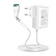 12V 2A Netzteil, AGOTD 24W Transformator AC 220-240V zu DC 12Volt Trafo, EU Stecker für LED Streifen CCTV Kamera Radio Gehäuse Lüfter Router (Weiß)