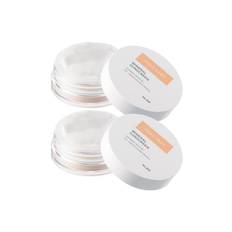 Tuveil Mineral Sunscreen Set of 2 4g x 2 Fullerene Face Powder Near Infrared Blue Light [Sunscreen Powder] (Shimmer, Semi-matte each) SPF50+ PA++++
