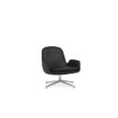 Normann Copenhagen Era Low Swivel Alu SH: 40 cm - Ultra Leather / Black 41599