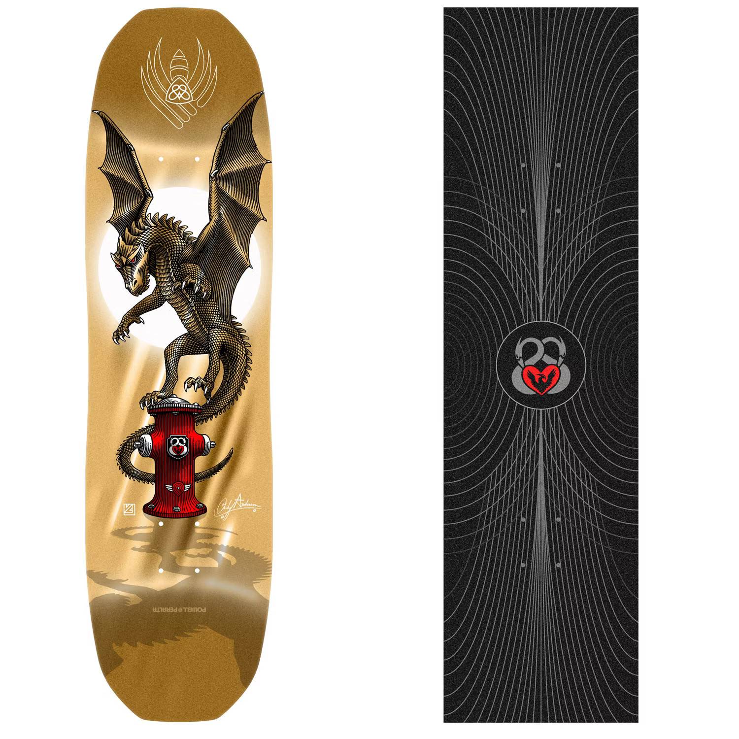 Complete Skateboard Powell Peralta Andy Anderson Hydrant Gold Foil Flight Deck
