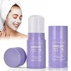 AOOWU Green Tea Cleansing Mask Stick, 2-pack Purifying Green Clay Mask, Poreless Deep Cleanse Anti-Acne Oil Control Green Tea Mask for Blackhead Remover, Solid Face Stick för alla hudtyper Kvinnor Män
