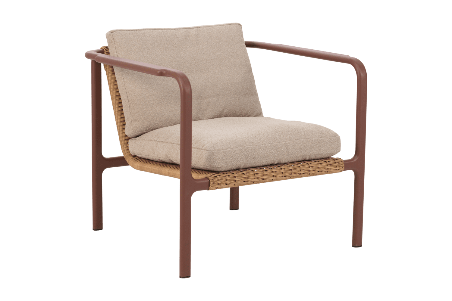 Brafab - Motty fåtölj Zin Red/Teddy Beige