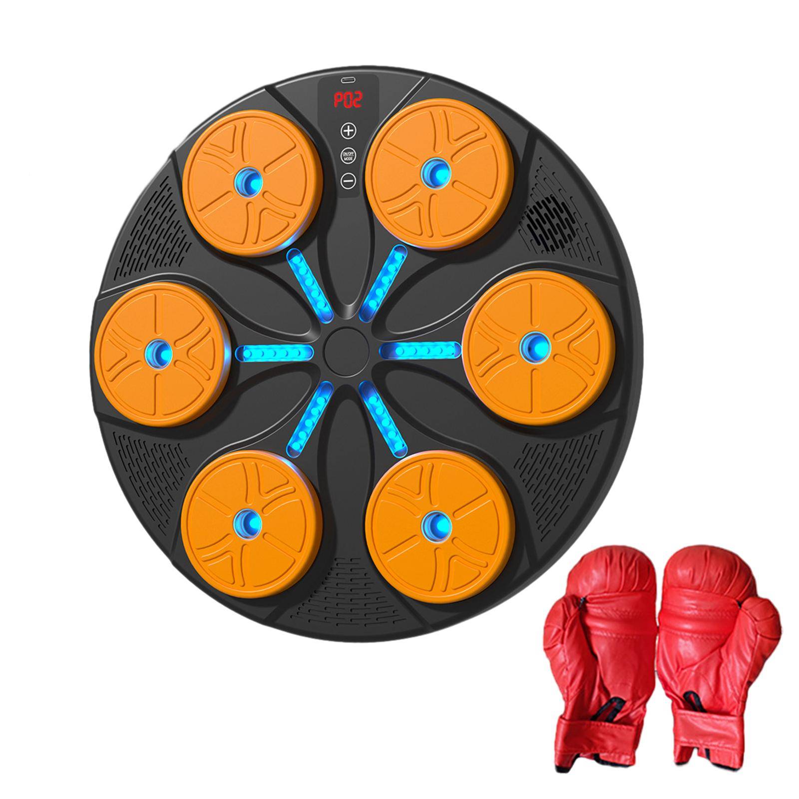 Musikboxningsmaskin, Wall Target, Smart Boxing Machine Wall Target, Elektronisk Orange Adult Gloves
