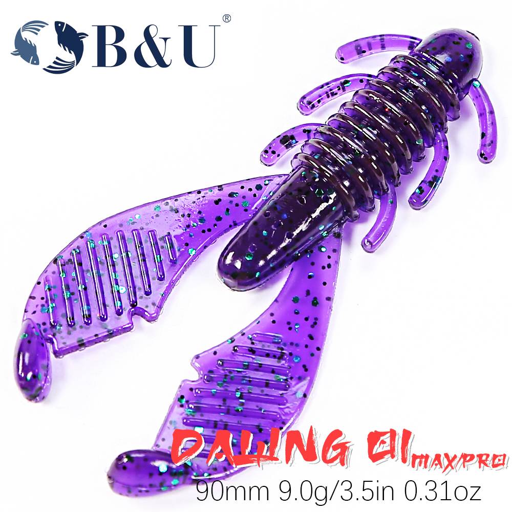 B&U Craws Shrimp Soft Bait 90mm Smell With Salt Silicone Artificial Fishing Lures Jig Wobblers Bass Carp Pesca Fishing Tackle