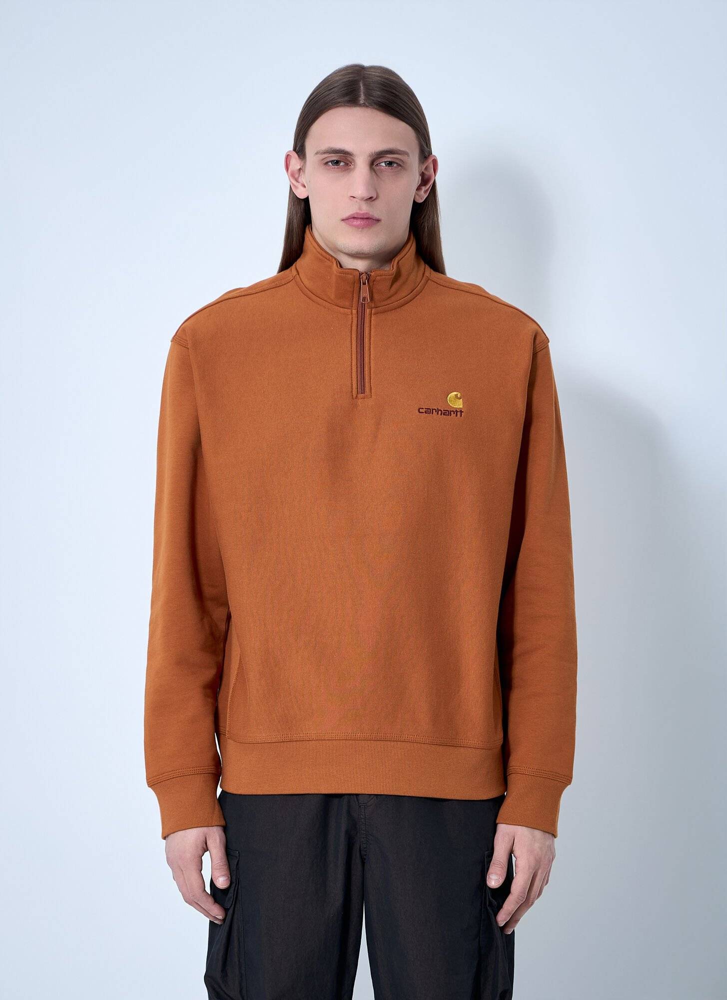 Carhartt WIP American Script Sweatshirt - Man Sweatshirts Brown S