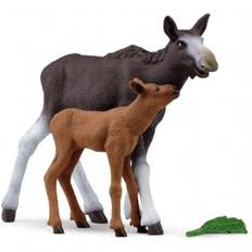 Elgko med kalv Schleich Wild Life vilde dyr 42629