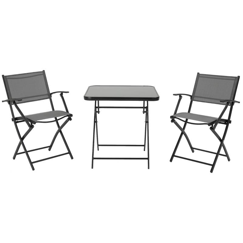 Balkongmöbler 1 bord + 2 stolar