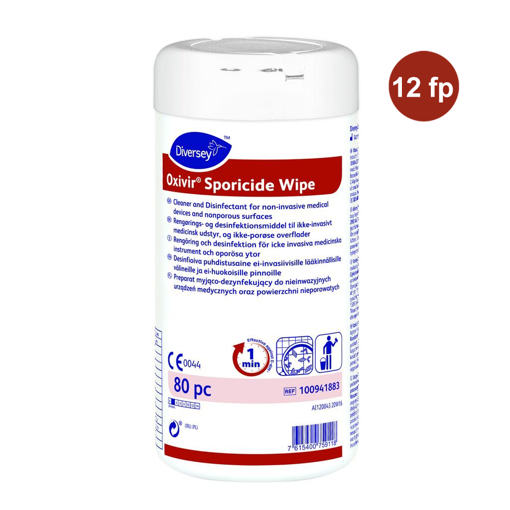 Desinfektionsduk Diversey Oxivir Sporicide Wipe W4149 80st
