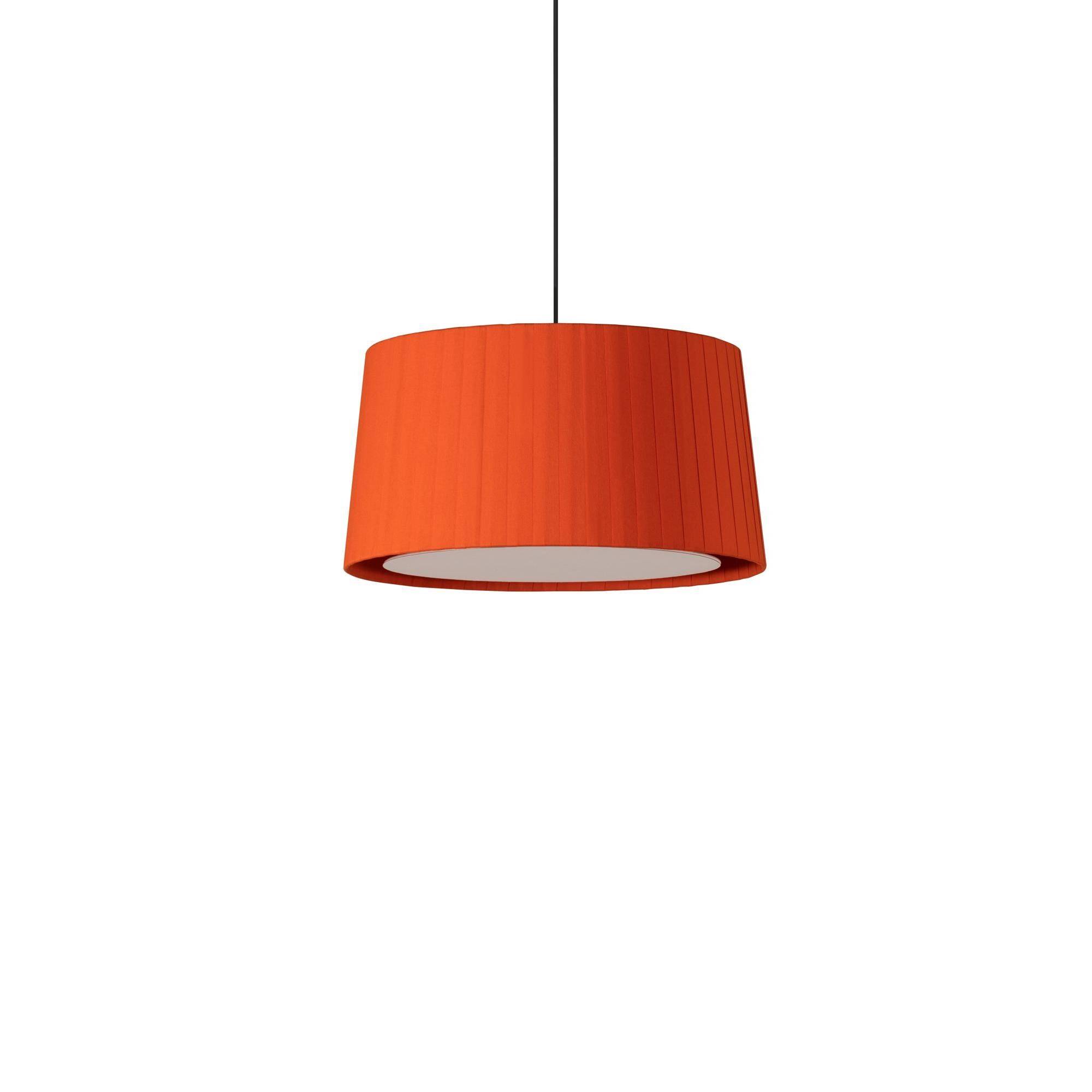 Santa & Cole GT6 Taklampa Röd/ Nickel/ Sladd Svart - Röd amber och nickel