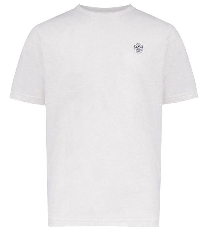 Hound T-shirt - HdAnton - Skagen Rygg Tryck - Ben White/Marinblå - Hound - 8 år (128) - T-shirt