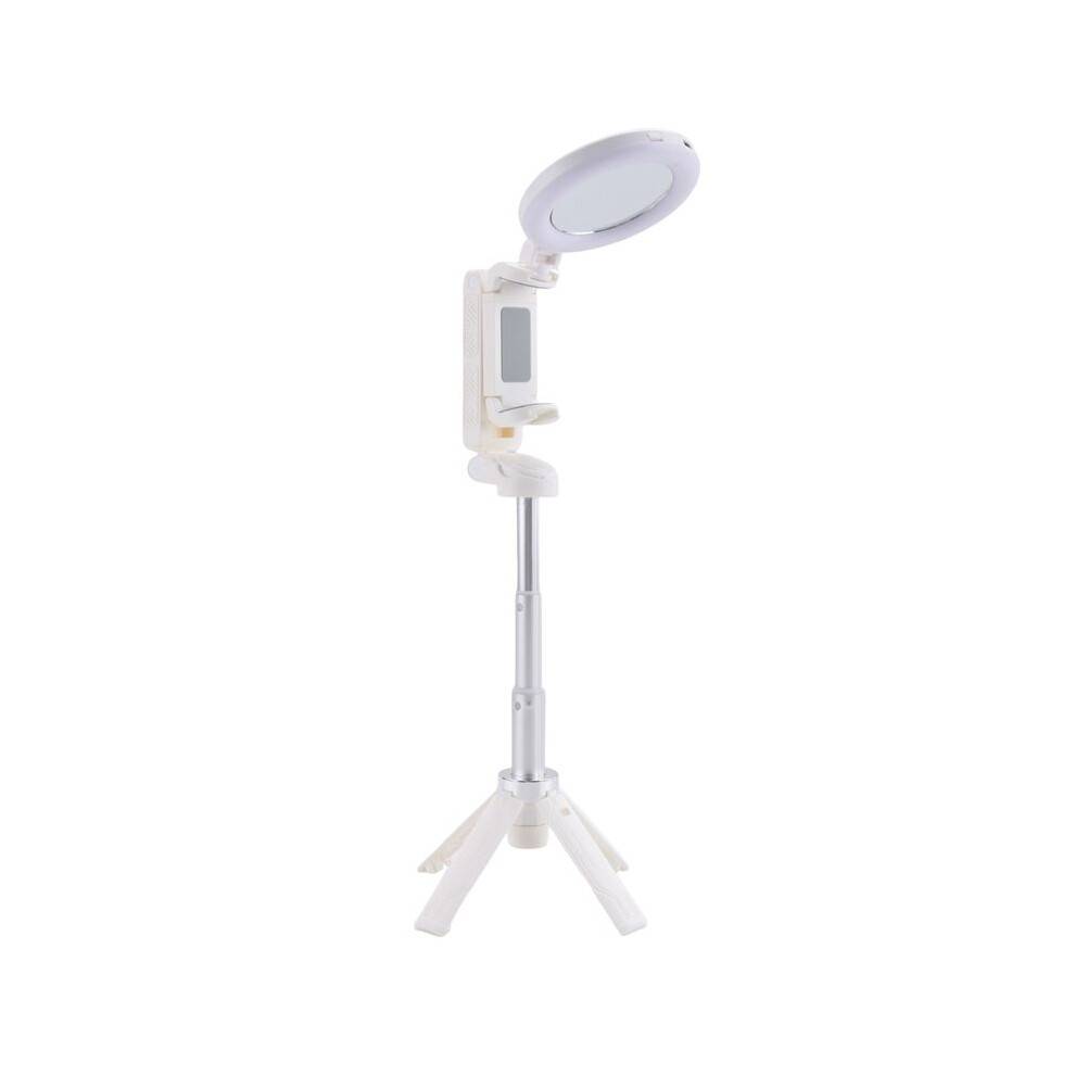 Upgraded Design Tripod Portable Telescopic Multifunctional 360Degree Rotation Phone Selfie Stick White A.