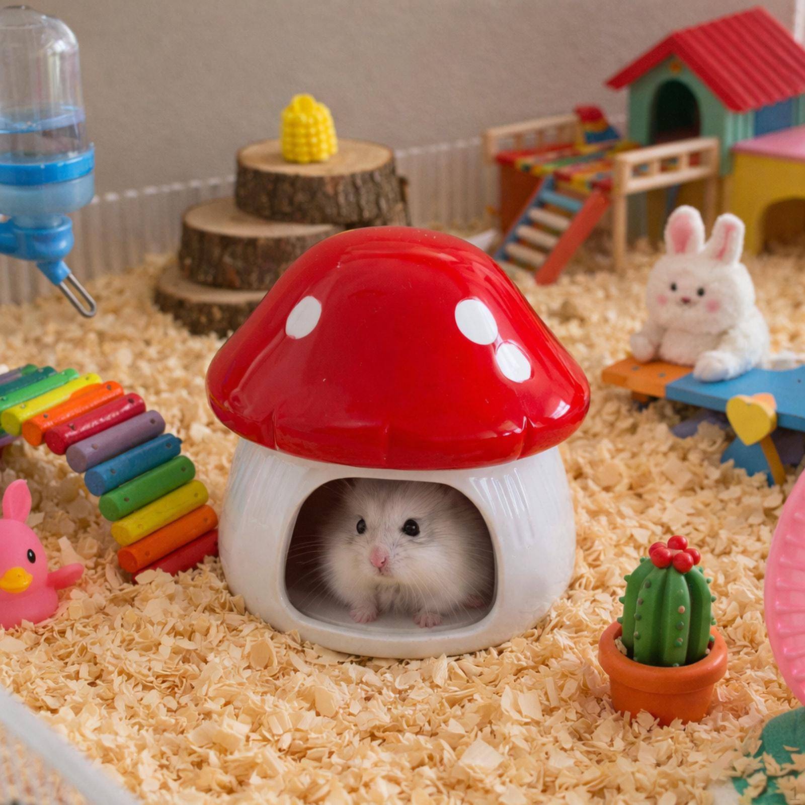 Keramisk Hamstergrotta, , Attraktiv och Multifunktionell, Idealisk för Marsvin, Ekorrar, Igelkottar