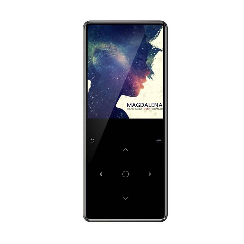 Mp3 spelare inbyggd högtalare bluetooth-spelare 8g med fm-radio/e-bok bärbar slimmad förlustfri ljudmusik walkman - Svart