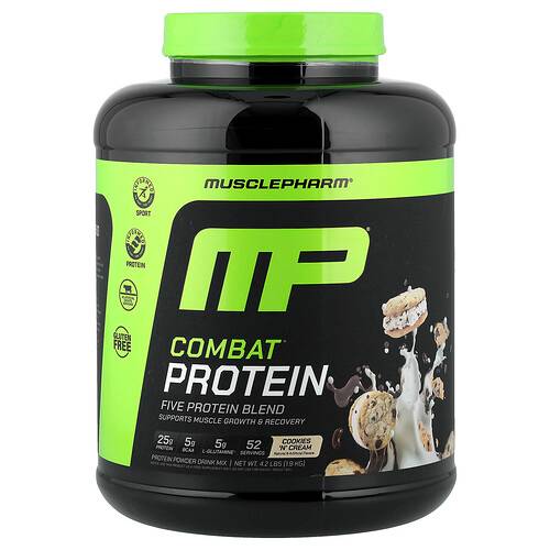 MusclePharm  Combat® Protein  Cookies 'N' Cream  4.2 lbs (1.9 kg)