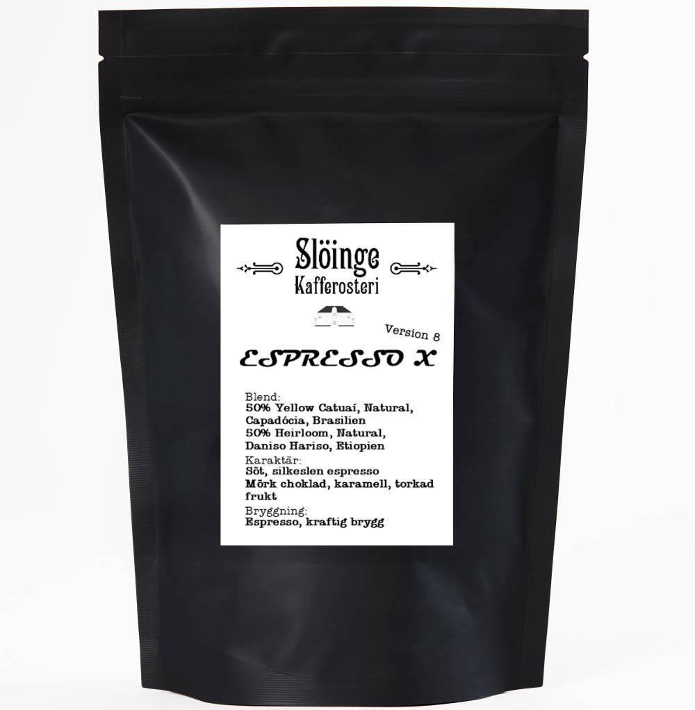 Slöinge kafferosteri - Espresso X V8 - Mörkrostade hela kaffebönor - 250g