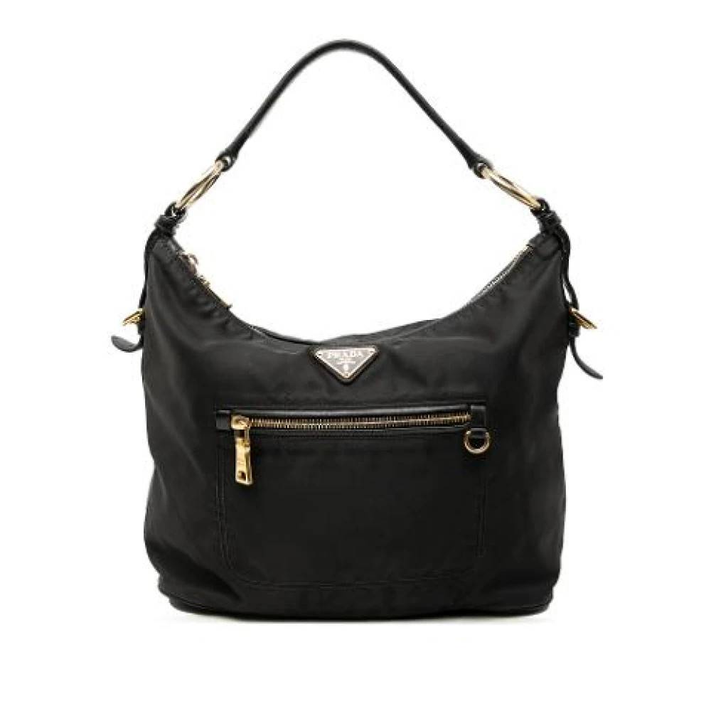 Prada Vintage Pre-owned Nylon Skuldertaske - Vintage - Dame - Sort - ONE SIZE - Uld