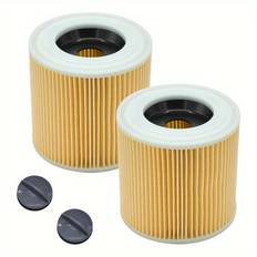 TEMU 2pcs/set, Filter Wet And Dry Vacuum Cleaner Suitable For Karcher Mv2 Wd Wd2 Wd3 Wd2.200 Wd3.500 A2504 A2004 Replaces 64145520