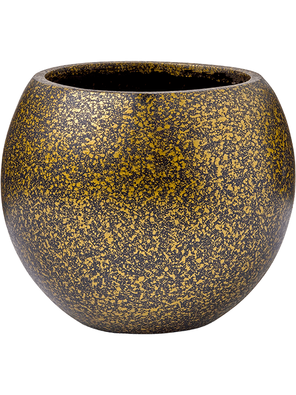 Capi Lux Terrazzo - Vase Ball Black Gold (⌀12 ↕10)