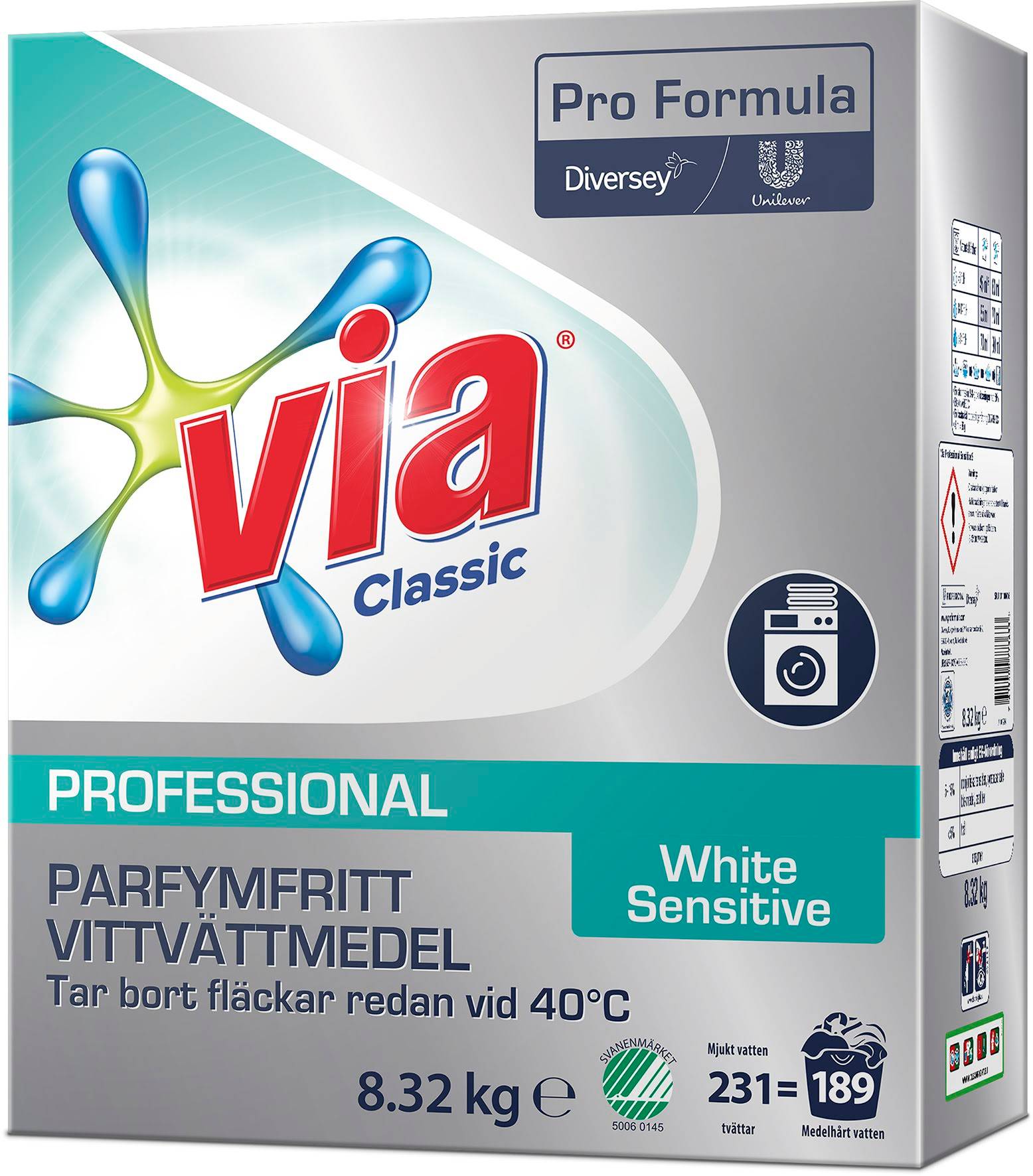 Tvättm. Via Prof. White Sens.+