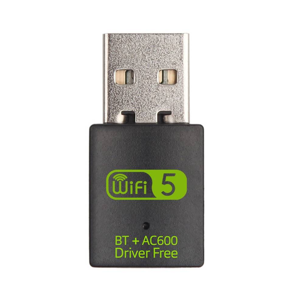 2-i-1 USB WiFi Bluetooth-adapter 600 Mbps dobbeltbånd 2.4G/5 GHz Wi-Fi 5