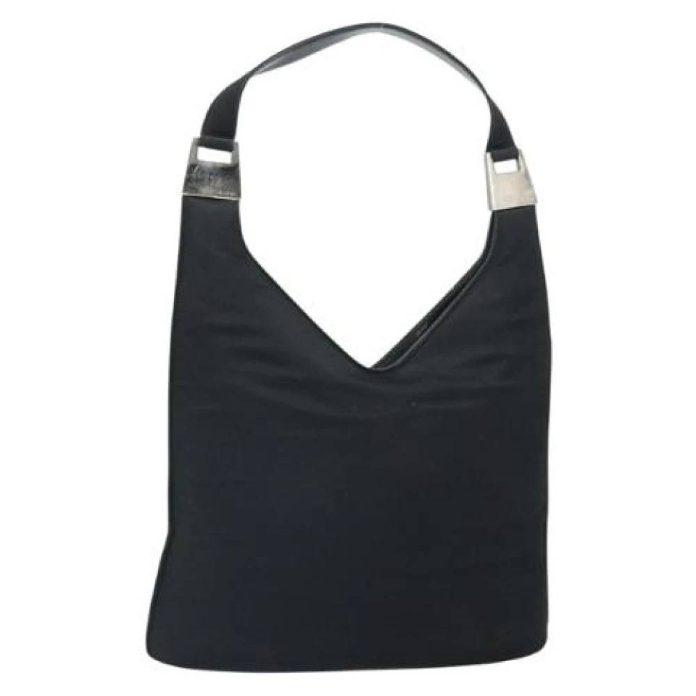 Gucci Vintage Pre-owned Nylon Skuldertaske - Vintage - Dame - Sort - ONE SIZE - Uld