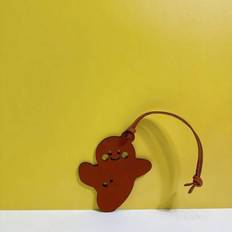 1pc Solid Color PU Fashionable Minimalist Cute Gingerbread Man Shaped Backpack, Shoulder Bag, Crossbody Bag, Tote Bag, Underarm Bag, Other Storage Bag - Brown