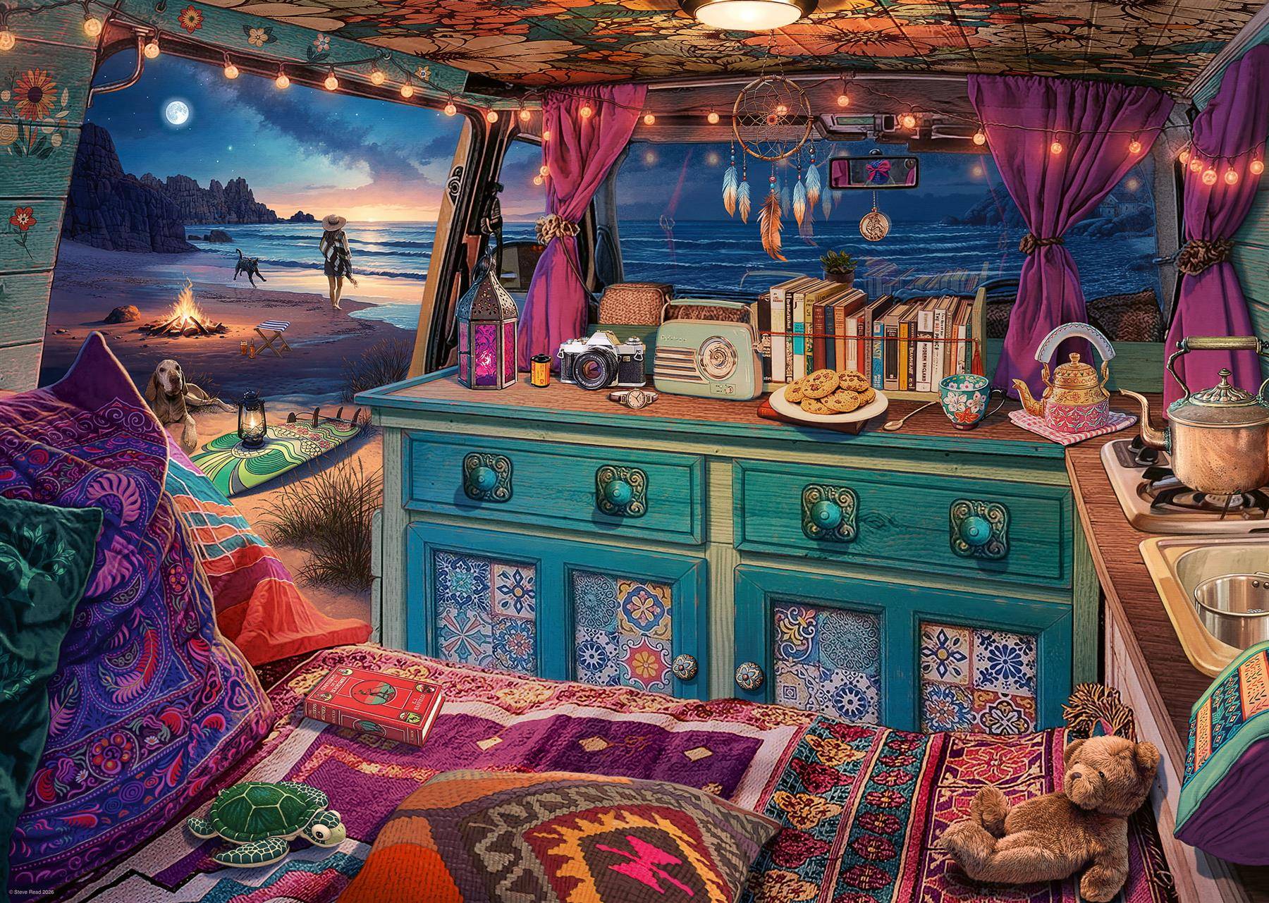 View from my Window No.2: Campervan 1000 Piece Jigsaw Puzzle - Default Title