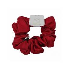 Hårsnodd - Scrunchie Premium Siden Mörkröd Paisley