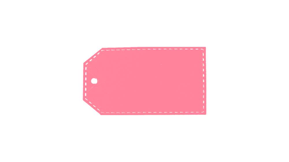 Tags 4,5 x 8,0 cm - 10 stk./ps. - Gl Rosa.