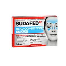 Sudafed Pe, Sudafed Pe Pressure + Pain + Mucus For Adults Caplets, 24 Caplets