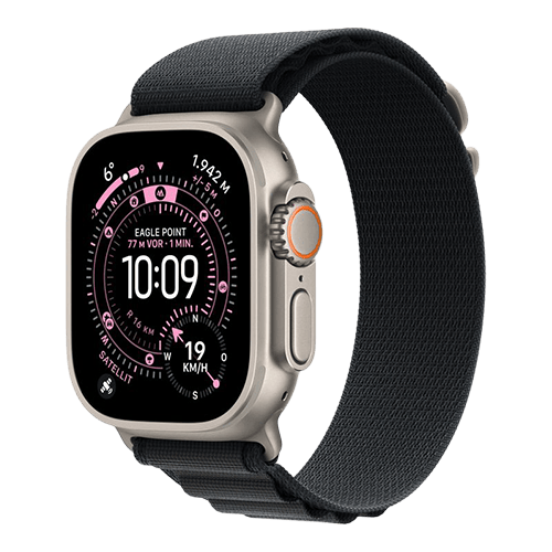 Apple Watch Ultra (2022) GPS+Cellular - Titanium/Alpine loop 49mm / Utmärkt skick / Titanium Svart