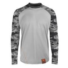 Bula Camo Merino Wool Crew Skiundertrøje Herre, Greym / S