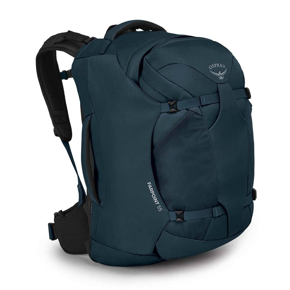 Reseryggsäck - OSPREY Farpoint 55 Muted Space Blue