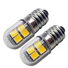 Ruiandsion E10 LED-lampa 4,5 V – 6 V E10 skruvbas LED-lampa 2835 8SMD chip gul uppgradering för pannlampor ficklampor ficklampor ficklampor ficklampa lampa (paket med 2)