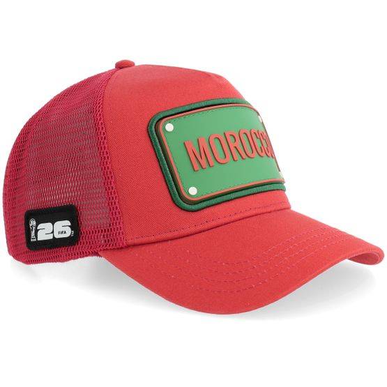 FIFA - Röd trucker Keps - Fifa World Cup 26 Team Cap Morocco Red A-frame Trucker @ Hatstore