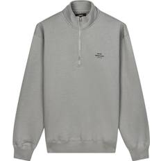 Mads Nørgaard - Copenhagen Standard Half Zip Logo Sweat Herr Sweatshirts Stl. XL Från Magasin - Grå (XL)