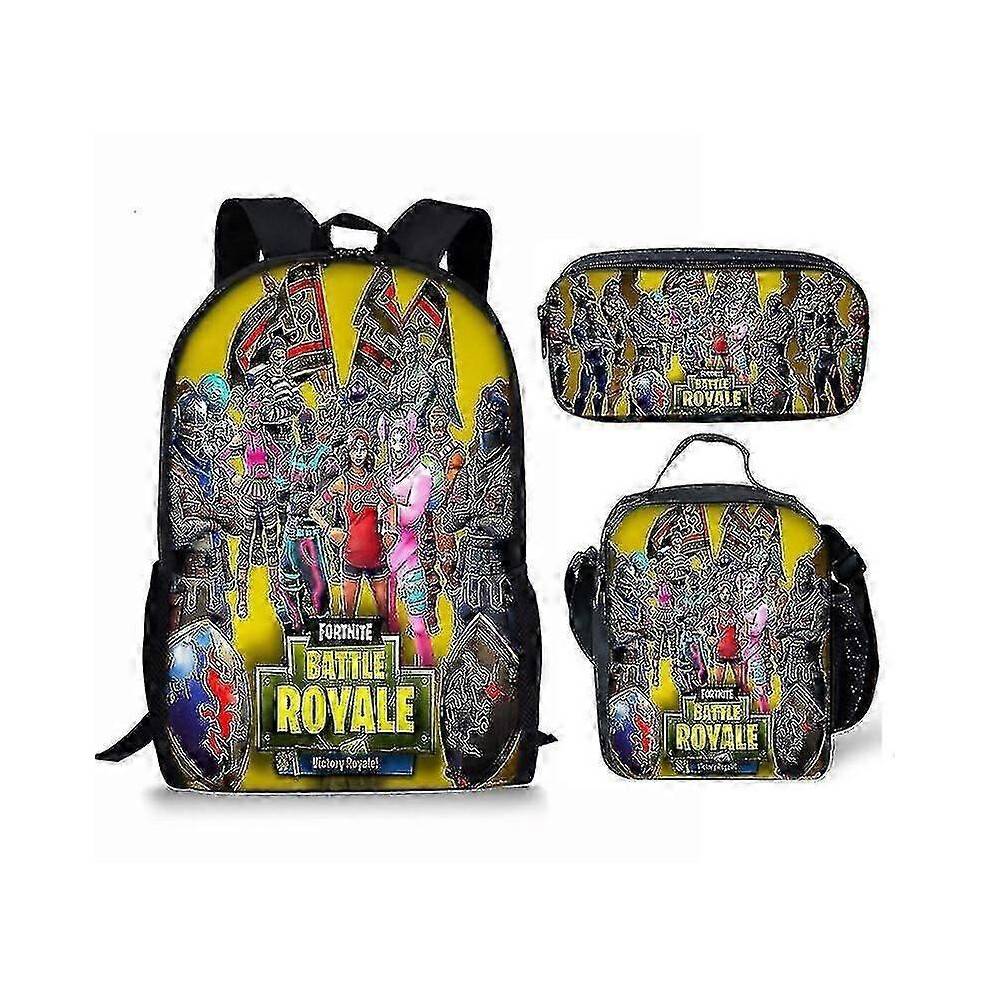 (27, Only a pen bag) Fortnite Themed School Bag Set - Gaming Backpack with Matching Pencil Case for Kids