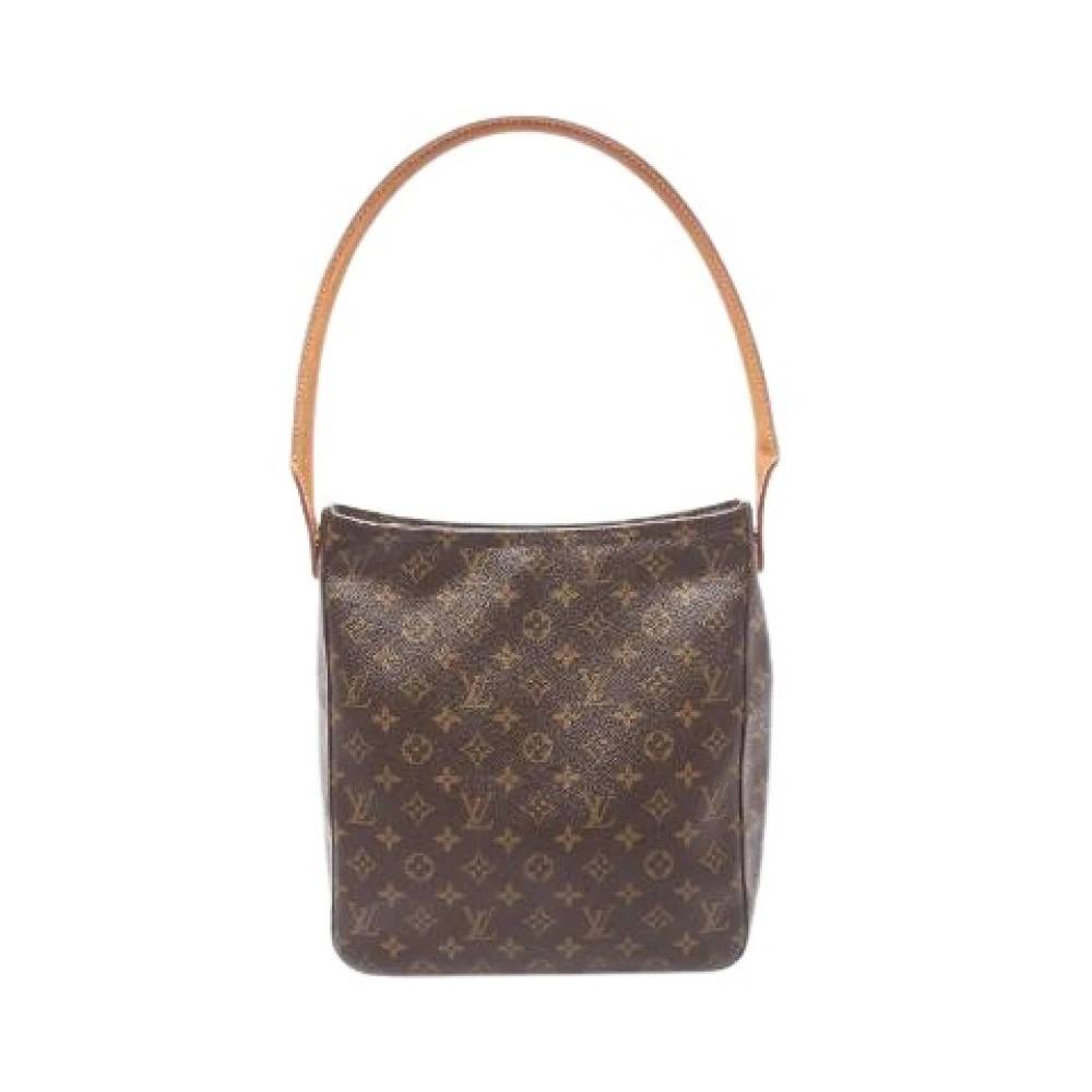 Louis Vuitton Vintage Pre-owned Looping GM Monogram Skuldertaske - Vintage - Dame - Brun - ONE SIZE - Uld