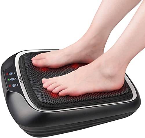 RENPHO Shiatsu fotmassageapparat, med värme, lugnande, slappna av, professionell, justerbar, elektrisk maskin, djupknådande, med avtagbart lock