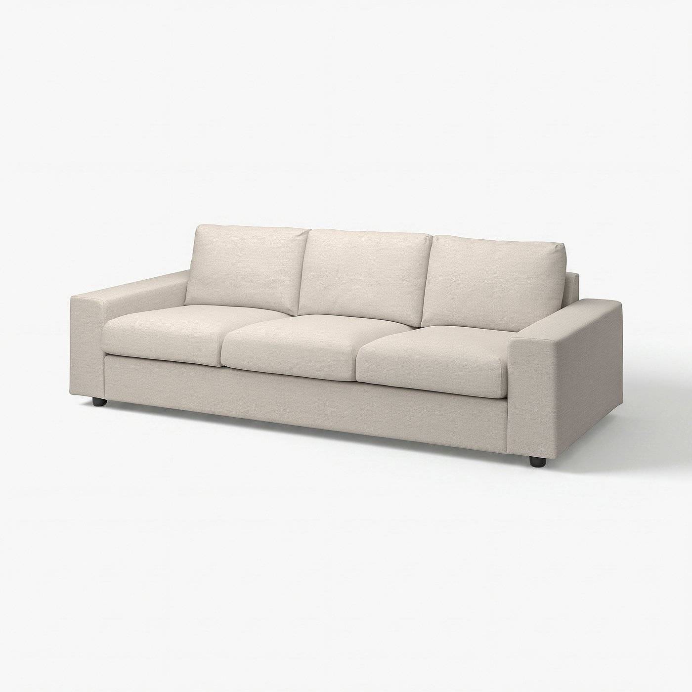 VIMLE klädsel till 3-sitssoffa, med breda armstöd/Gunnared beige