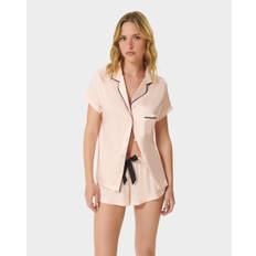 Abigail Shirt and Short Set Pale Pink/Black - Pink / 8