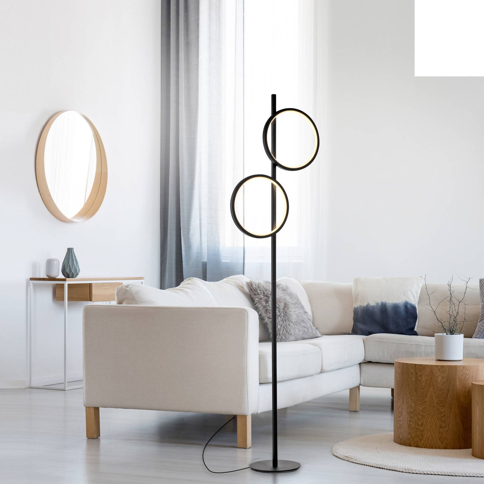 JUST LIGHT. GmbH Golvlampa Mini-Ritus, Svart, Vardagsrum / matsal, Metall, Modern, Golvlampa