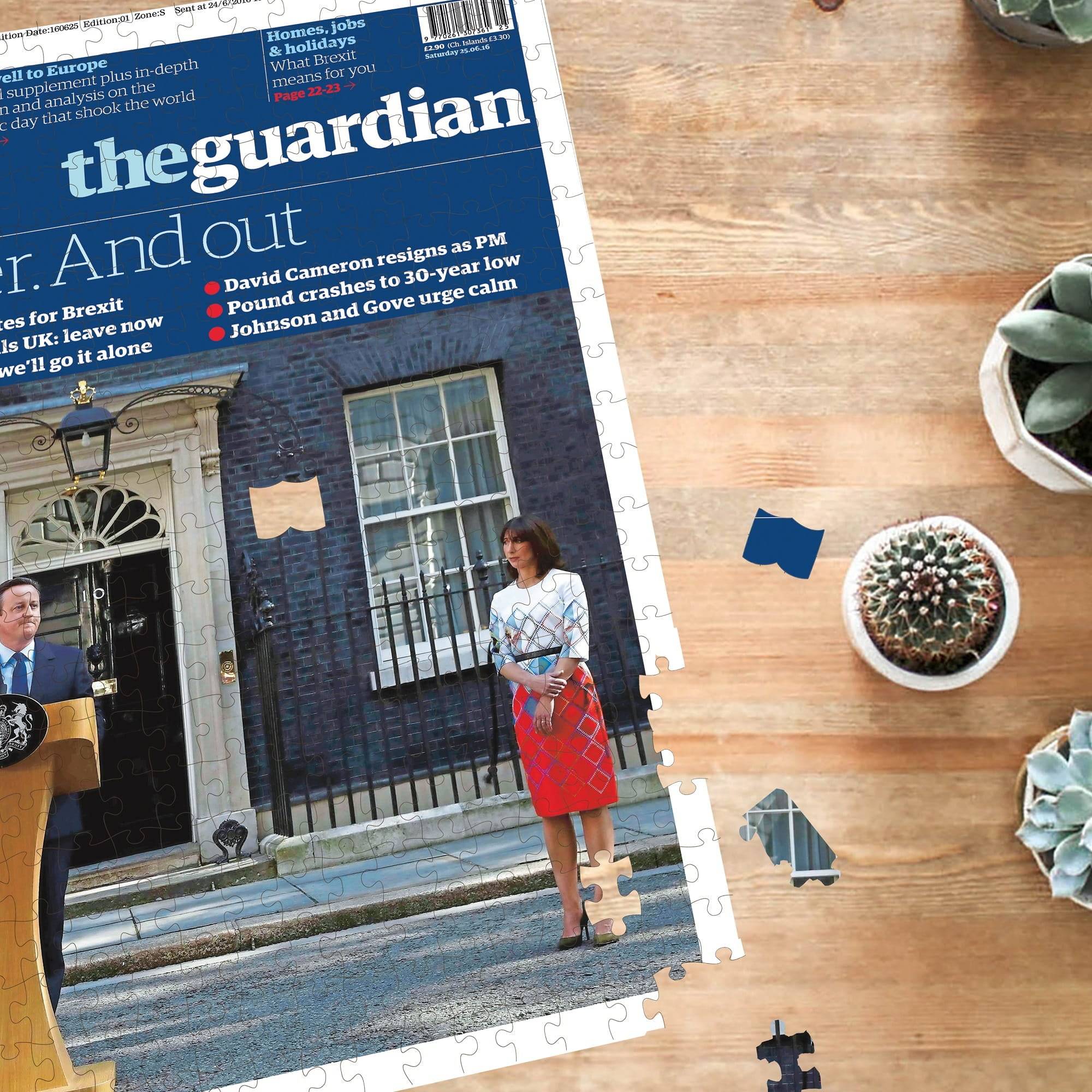 Personalised "The Guardian " Front Page 400 Piece Jigsaw Puzzle - Wooden